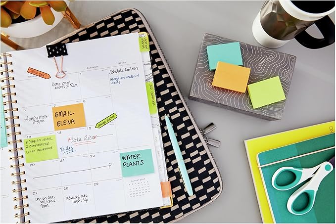 Post-it Mini Notes, 1 3/8 x 1 7/8 in, 24 Pads, America's #1 Favorite Sticky Notes, Poptimistic Post-it Notes, Post-it Notes, Power Pink, Aqua Blue, Vital Orange, Neon Green, Guava Pink
