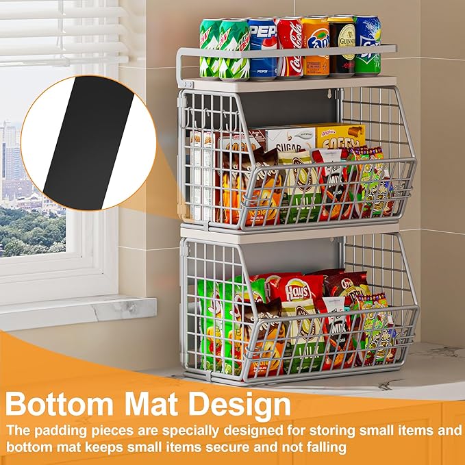 Magnetic Shelf for Fridge,Onion and Potato Spice Snacks Fruit and Vegetable Storage and Organizer,Hanging Wire Basket for Pantry,Kitchen Counter,RV and Laundry