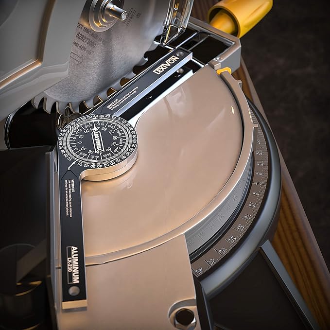 LEXIVON Aluminum Miter Saw Protractor | 7-Inch Rust Proof Angle Finder Featuring Precision Laser Engraved Scales (LX-230)