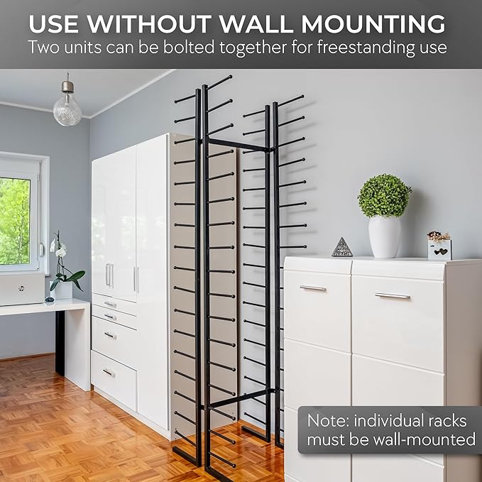 Wall Mount Blueprint Holder Storage Organizer - 34 Slot Blueprint Storage Rack - Blue Print Storage Organizer for Poster Storage, Construction Paper Storage, Map Storage (17 Tiers)