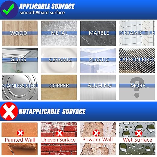 Clear Double Sided Adhesive Mounting Tape Heavy Duty Removable,Strong Picture Hanging Strips Wall Hangers,Sticky Tack Gel Putty Glue for Poster,Photo,Mirror,Carpet(9.85 Ft-3 Pack)