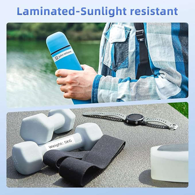 Label KINGDOM 18mm 0.7” Label Maker Tape Compatible with Brother P Touch TZe-241 Laminated White TZ Tape for PT-D410 D400 D600 P700 Printer, TZ-241 (3/4in x 26.2ft) 4-Pack