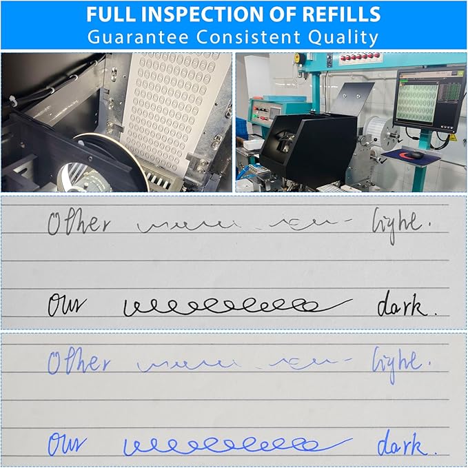 Erasable Pens 0.7mm - Black & Blue Gel Ink, Quick-Drying, Comfort Grip Writing Pens for School, Office, Exams - Gift Set for Students, Kids & Artists