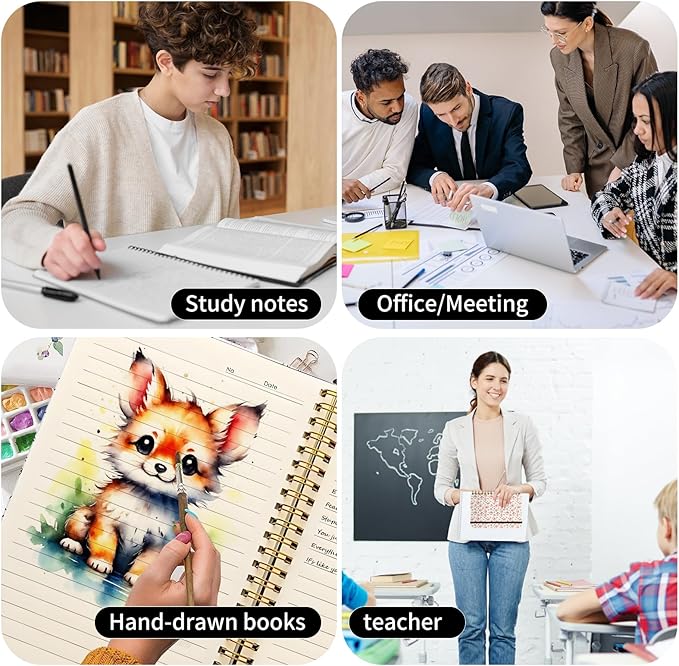 Spiral Journal Notebook, A5 Cute Notebooks for Women Men, College Ruled Hardcover Notebook for Work & Note Taking, 60 Pages Double-Wire Journals for Writing, White Pink Flowers