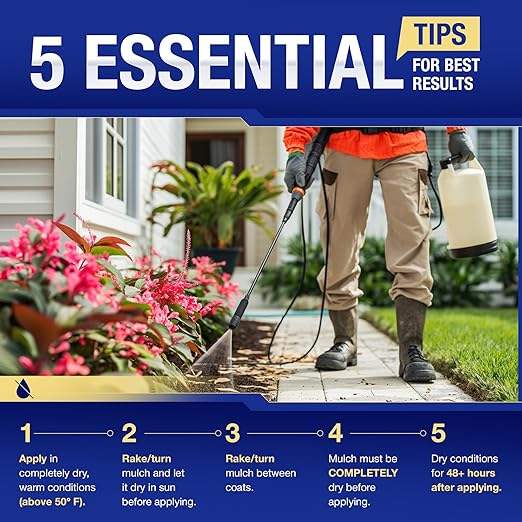 Titan Mulch Glue for Landscaping, Fast-Dry, Non-Toxic, Strong Mulch Glue for Rocks, Prevents Washout & Erosion in Flowerbeds & Gardens, Long-Lasting Stabilizer (128 Fl Oz) by Fusion Chemical