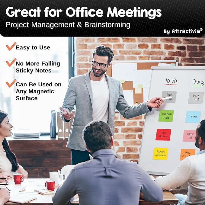 Dry Erase Magnetic Labels 3.7 x 2.8 in, Solid Colors, Medium Dry Erase Magnets, 20-Pack, Colored Erasable Write-On All-Purpose Labels, for Office, Education, Home, Whiteboard