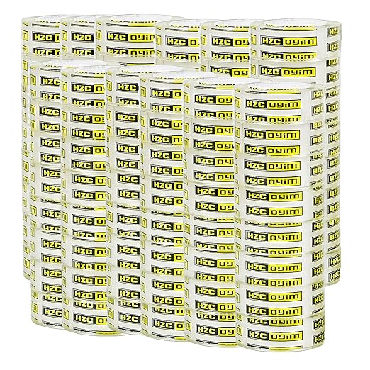 96 Rolls Crystal Tape Refills for Dispenser, 3/4Inch x 1000 Inch, Transparent Stationery Tape for Office, Home, School for Wrapping, Crafts, Office and Professional Use