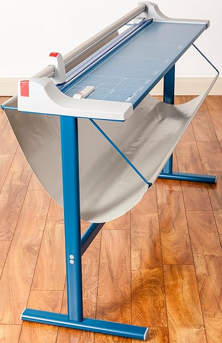Dahle 446s Premium Rotary Trimmer w/Stand, 36" Cut Length, 25 Sheet Capacity, Self-Sharpening, Automatic Clamp, German Engineered Paper Cutter