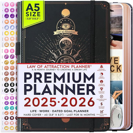 2025-2026 Planner Weekly and Monthly | 16-Month Life Planner to Increase Focus & Productivity | Reduce Overwhelm & Achieve Your Biggest Goals | Include Gift Box & Stickers | Sep 2025-Dec 2026