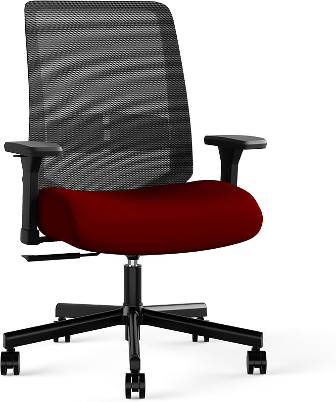 Ergonomic Office Chair, Mesh Computer Desk Chairs with Adjustable Lumbar Support, 3D Armrests, Tilt Function, Comfy Wide Seat, Swivel Executive Work Task Chair for Company and Home