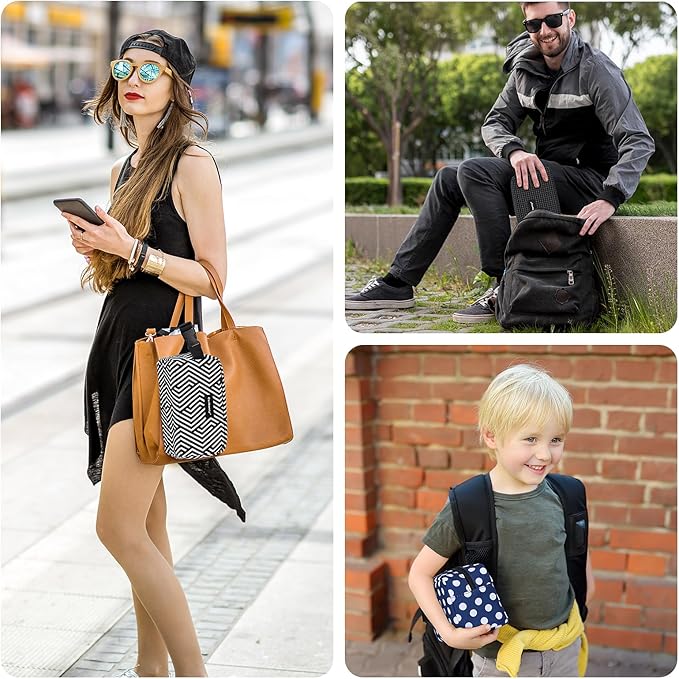 Cerbonny small lunch bag Freezable Lunch Bag for Work School Travel,Leak-proof Small Lunch Bag,Small Insulated Bag For Kids 3+/Adults,Freezer Lunch Bags,Freezable Snack Bag（Larger size）