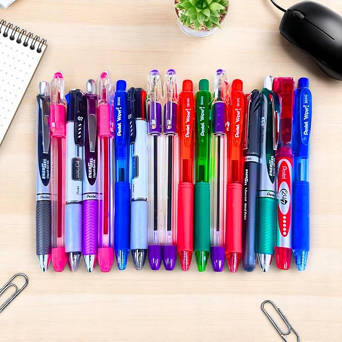 Bulk Mixed Lot 150 Pack Pens - Black, Blue, And Red Ink Variety, Includes Ballpoint, Gel, Rollerball, Retractable, & Click Pens, Smooth Writing Bulk Value Pack For Office, School, And Business
