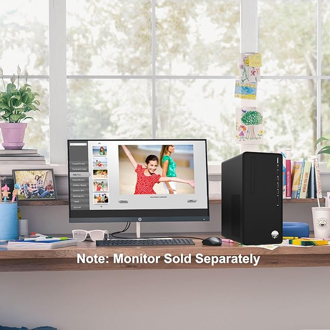 HP Pavilion Tower Desktop Computer, Intel 8-Core i7-10700F up to 4.8GHz, 32GB DDR4 RAM, 1TB PCIe SSD, GeForce GT 610 2GB, WiFi 6, Bluetooth, RJ-45, Type-C, KB & Mouse, Black, Windows 11 Pro, Tichang