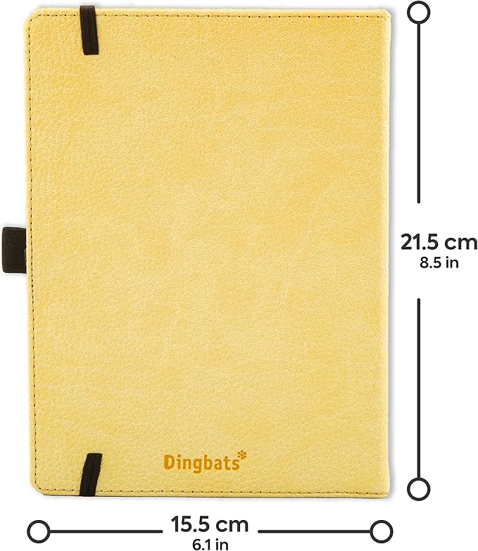 Dingbats A5 Wildlife Ruled Notebook Journal - Premium Vegan Leather Hardcover Executive Journal for Women & Men - Work, Note Taking, Writing & Travel
