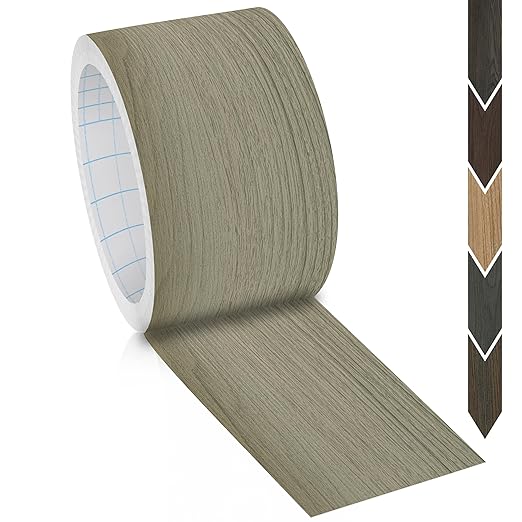 GSCIT Club Wood Grain Repair Tape, 2.3 inch X 25ft Self Adhesive Silver Walnut Grain Repair Patch for Tables, Chairs, Baseboards, Doors, Windows, Floors, Handicraft DIY.