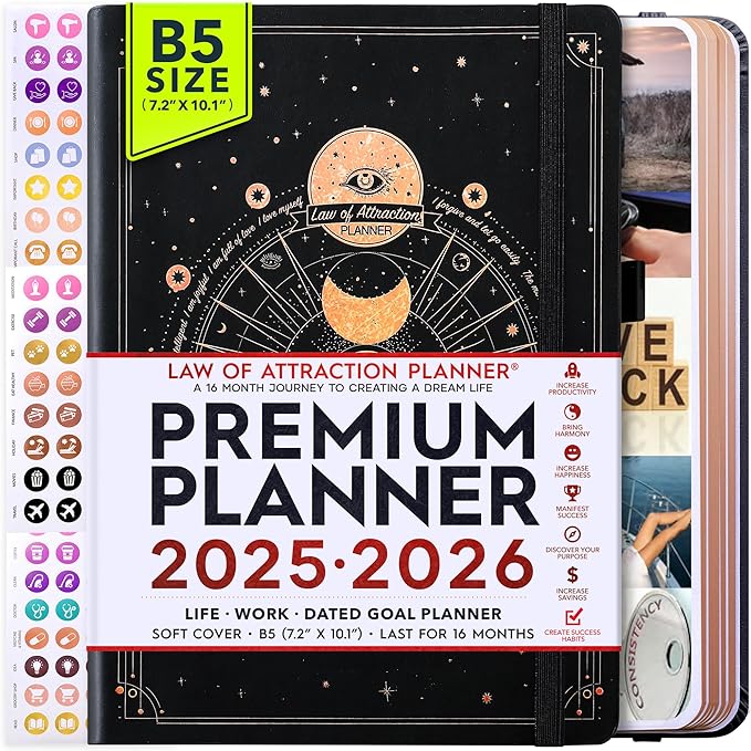 2025-2026 Planner Weekly and Monthly | 16-Month Life Planner to Increase Focus & Productivity | Reduce Overwhelm & Achieve Your Biggest Goals | Include Gift Box & Stickers | Sep 2025-Dec 2026