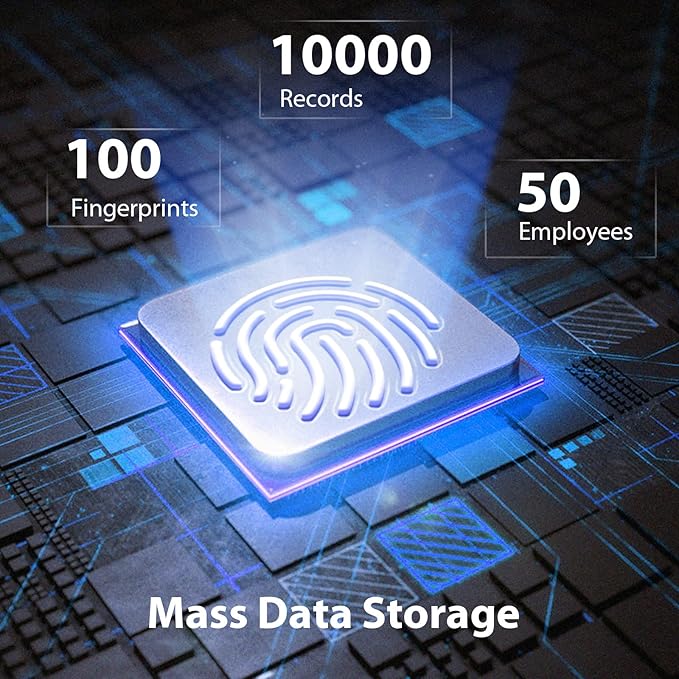 NGTeco Time Clocks for Employees Small Business, W3 2.4GHz WiFi Biometric Fingerprint Time Card Machine, Office Punch Clock Automatic in and Out with iOS/Android App No Monthly Fees