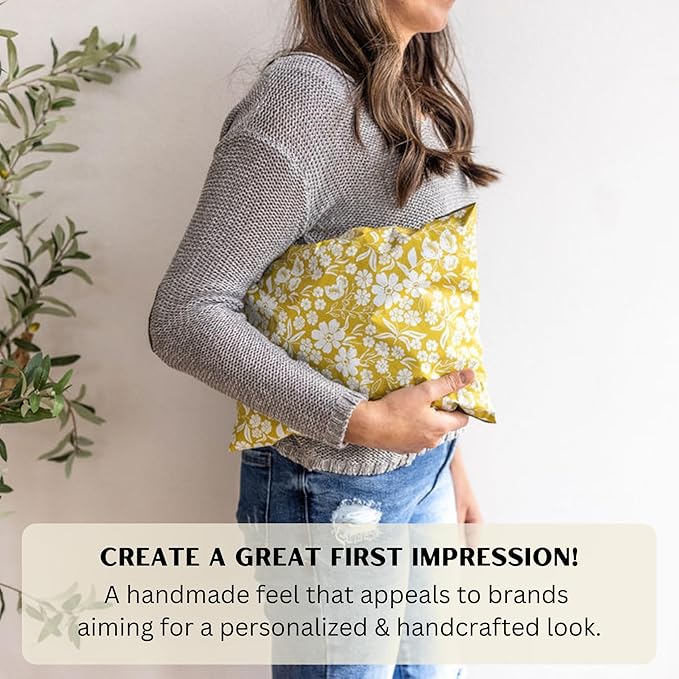 Poly Mailers 10x13 Inch 100 Pack Medium Shipping Bags Strong Thick Mailing Envelopes | Self Sealing Adhesive | Waterproof & Tear Proof | Small Business Packaging for Clothing - Floral Mustard Yellow