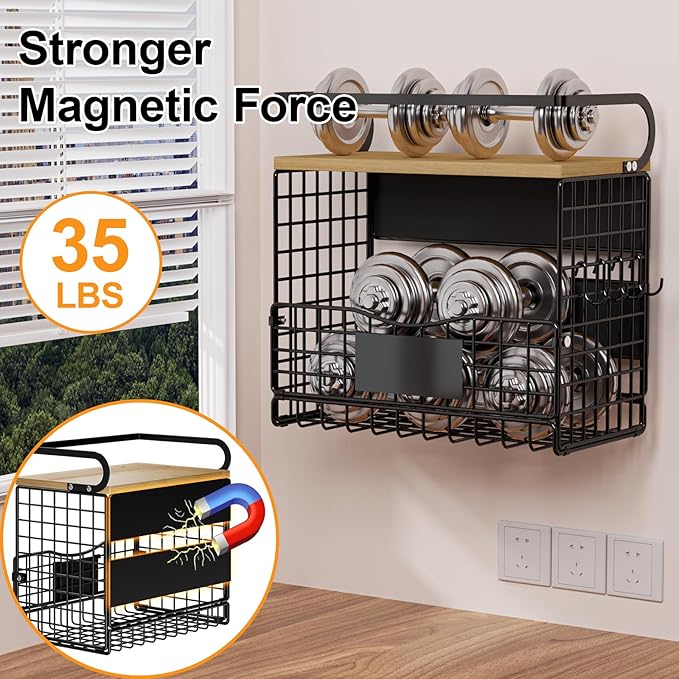 Magnetic Shelf for Fridge,Kitchen Storage Basket for Onion,Potato,Snack,Spice,Fruit and Vegetable Storage,Kitchen Countertop,Pantry Hanging Basket Organizer
