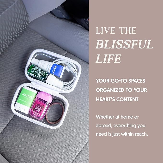 Maple & Lark Bliss Bins - Hard Sided Clear Zipper Case for Storage - Professional-Grade Plastic Clear Zipper Pencil Case, Toiletry Pouch, Travel Organizer, Cosmetic Bag, Toy Storage Bins (2 Pack, XS)