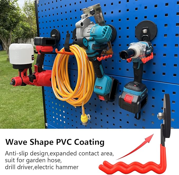 MUTUACTOR 2Packs Large Capability Heavy Duty Magnetic Hooks, Strong Magnet Hooks for Hanging Power Tools, Grill Utensils, Impact Drivers