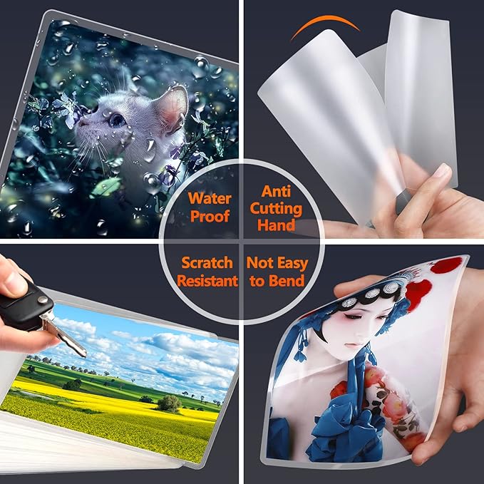 Thermal Laminating Pouches, 9 x 11.5 Inches Laminating Sheets, 3 mil Thick Laminate Sheets, 200 Pack,Clear