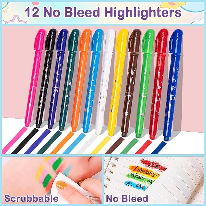 78PCS Mechanical Pencil Set 0.5, 0.7mm, 2.0mm Aesthetic School Supplies With Cute Pencil Case Pouch, 436PCS Lead Refills, 16 Gel Pens, 12 NO Bleed Highlighters