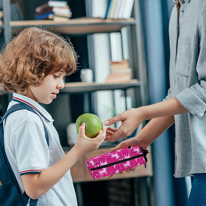 Cerbonny Small Cooler Bag - Freezable Lunch Bag for Work, School, Travel - Mini Insulated Bag for Kids & Adults - Fit for Yogurt - 3+ (Red Unicorn)