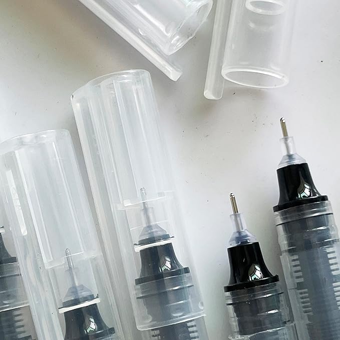 sencoo 10 pack Black Extra Fine Point Pens Liquid Ink Pen Rolling Roller ball Quick-drying Ink for Home Office School Students Pens