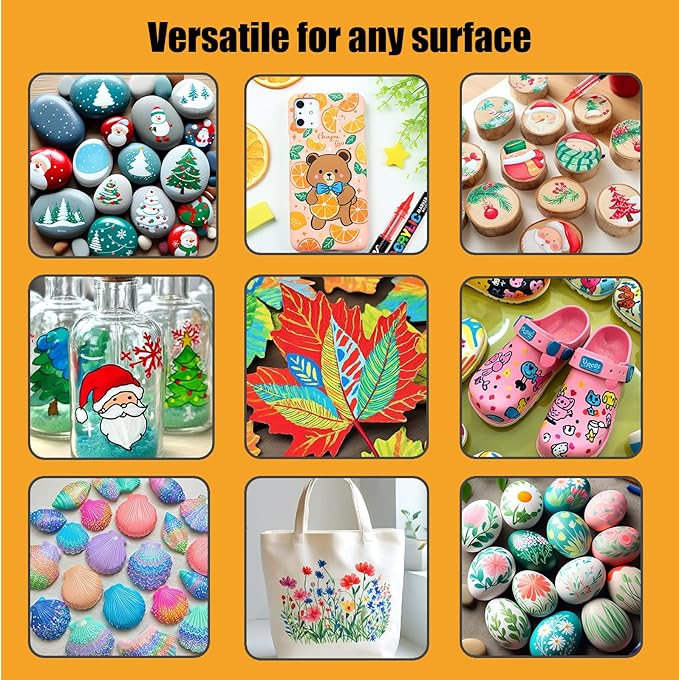 120 Colors Acrylic Paint Markers Set, Soft Brush Tip Pens for Rock, Wood, Canvas, Glass, Ceramic, Fabric, DIY Craft Projects – Waterproof, Quick-Dry, Vibrant Ink for Artists & Beginners