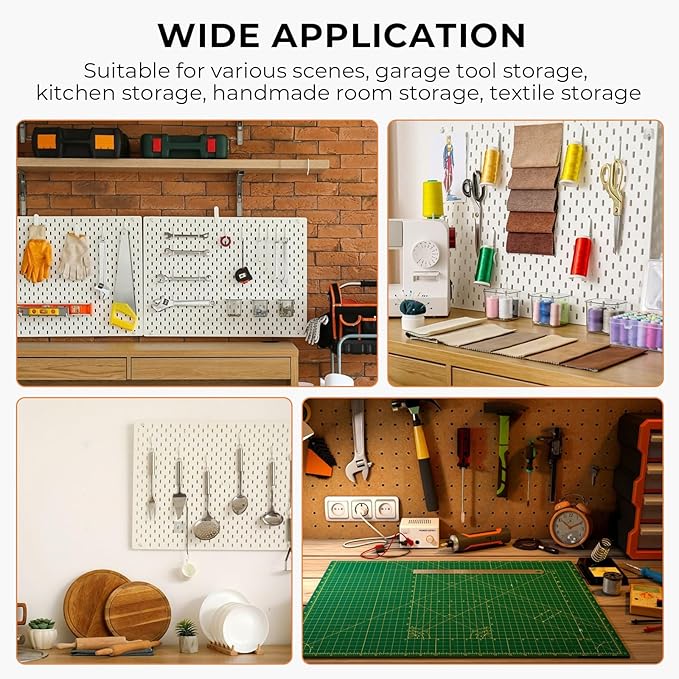 INCLY 278PCS Pegboard Accessories Organizer Kit, Peg Board Hooks Assortment with Bins for Organizing Various Tools, Fit 1/8 or 1/4 inch Pegboard for Hanging Storage, Garage Wall Attachments