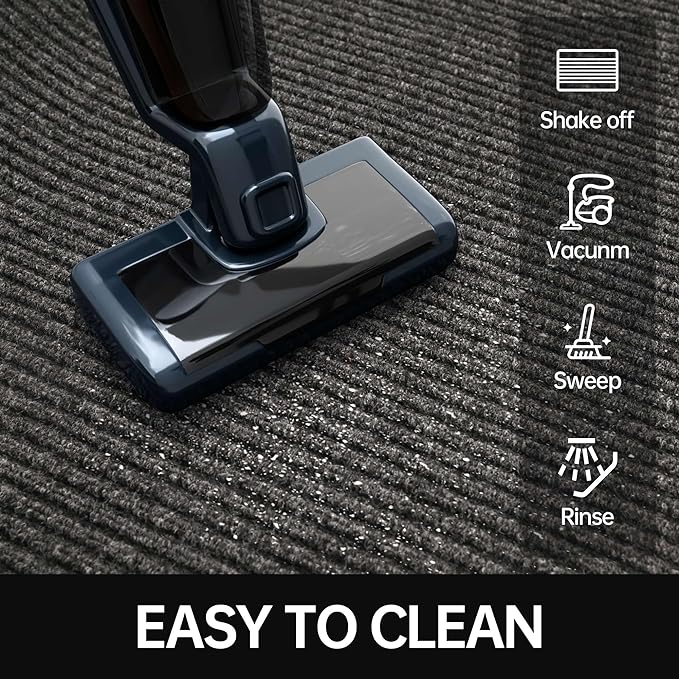 Front Door Mat, 3' x 5' Heavy Duty Indoor Outdoor Welcome Mat for Entryway, Commercial Floor Entrance, Low Profile, Non-Slip, Durable Rubber Backing for Entry, Patio, Home