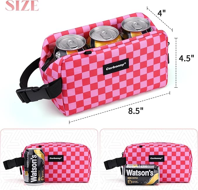 Freezable Lunch Bag,Freezable Snack Bag,Mini Cooler Bag for Travel/Work/School,Small Insulated Bag,Small Cooler Lunch Box with Ice Packs,Insulated Snack Bag,Freezable Snack Box with Handle Buckle