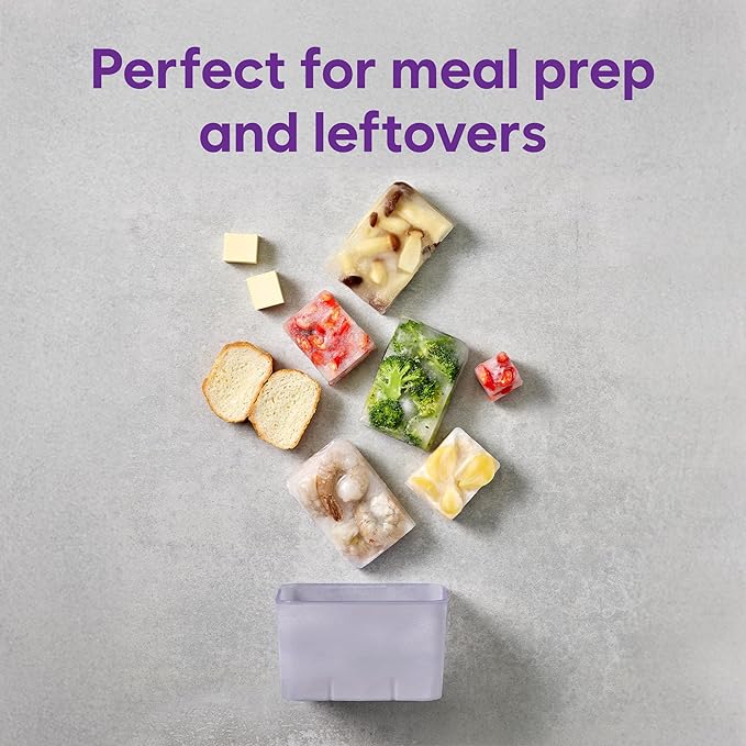 Twist-Release Freezer Containers, Family pack, 26pcs | Flexible When Frozen, No-Thaw Release | Anti-Break, BPA-Free, Stackable | Made in Korea