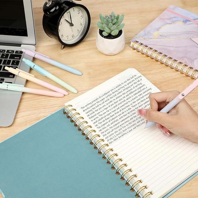 Ddaowanx Gel Pens, 10 Pcs 0.7mm Quick Dry Black Ink Pens Fine Point Smooth Writing Pens, Cute Office School Supplies Gifts for Women (10 Pcs Gradient-Black Ink)