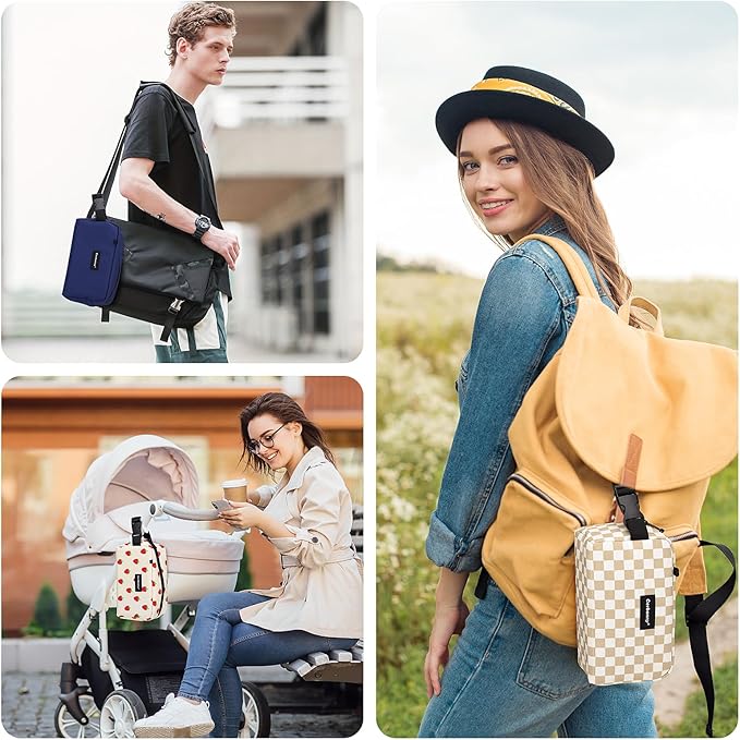 Cerbonny Small Cooler Bag Freezable Lunch Bag for Work School Travel,Small Lunch Bag,insulated snack bag For Adults/Kids,Mini Cooler,Lunch bag small Fit For Yogurt（Strawberries）