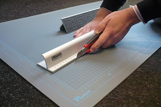 Victor 24-Inch Professional Aluminum Safety Ruler with Finger Guard Edge and Non-Slip Base - Perfect for Accurate Cutting and Crafting - Durable Cutting Ruler for Safe Use