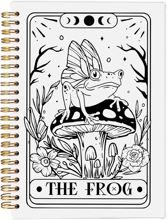 The Frog Tarot Journal Notebook - Frog Gifts for Women Frog Lovers, Witch Journal, Witchy Gifts for Women, Witchy Stuff, Frog Spiral Notebook 5.5x8.3