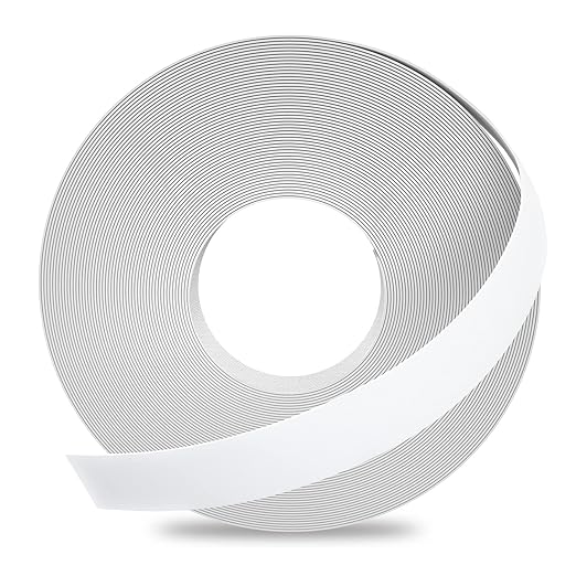 GSCIT Club White Edge Banding, 5/8 inch x 25ft Melamine Edge Banding with Hot Melt Adhesive Preglued Cabinet Edge Banding Flexible White Veneer Edging