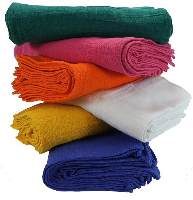 Arkwright Surgical Huck Towels - (Pack of 12) Lint Free & Highly Absorbent Pre-Treated Cotton Cleaning Cloths, Perfect for Medical, Auto Detailing, Window Glass, and Shop, 16 x 26 in, Blue