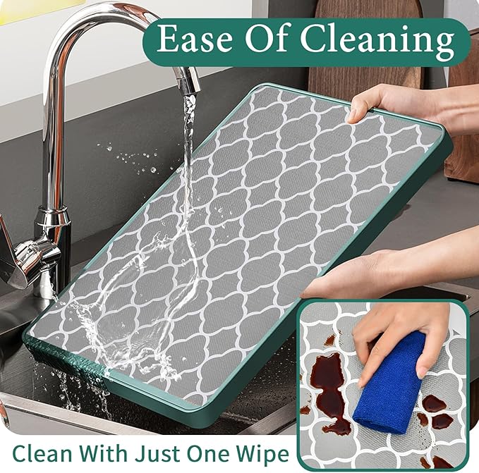 Shelf Liners for Kitchen Cabinets 17.3in x 30FT Non Adhesive Drawer Liner Gray Quatrefoil Thickened Shelf Liner Strong Non-Slip Easy to Clean for Tool Box Refrigerator with Knife and Tape Measure