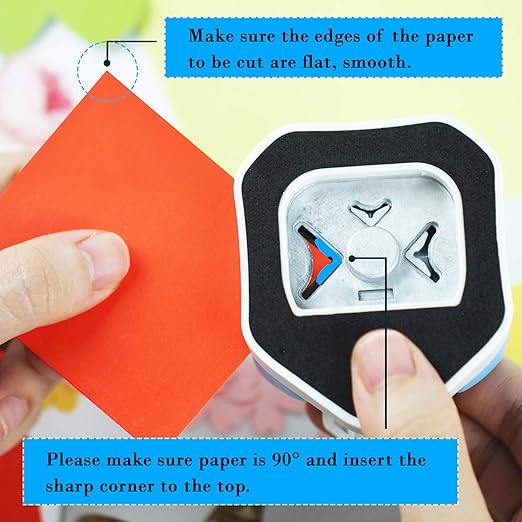 Round Corner Punch, 3 in 1-3 Way Corner Puncher Cutter for Paper Craft (R4mm+R7mm+R10mm) for Cutting Different Corners, DIY Projects, Card Making & Scrapbooking