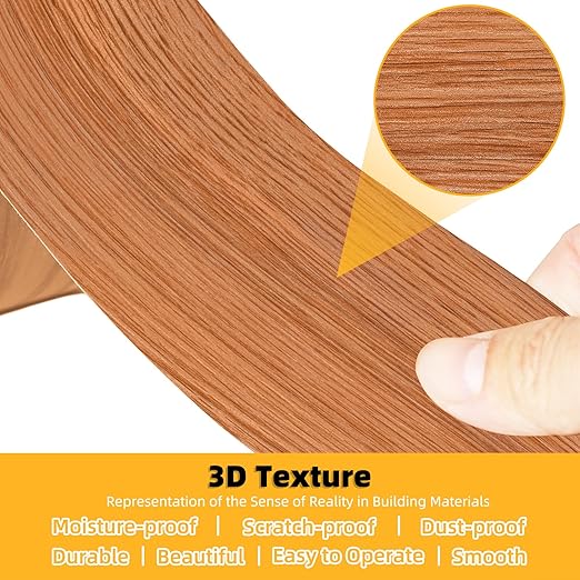GSCIT Club Red Oak Wood Tape, 2.4 inch X 15ft Self Adhesive Wood Grain Repair Patch for Tables, Chairs, Baseboards, Doors, Windows, Floors, Handicraft DIY.