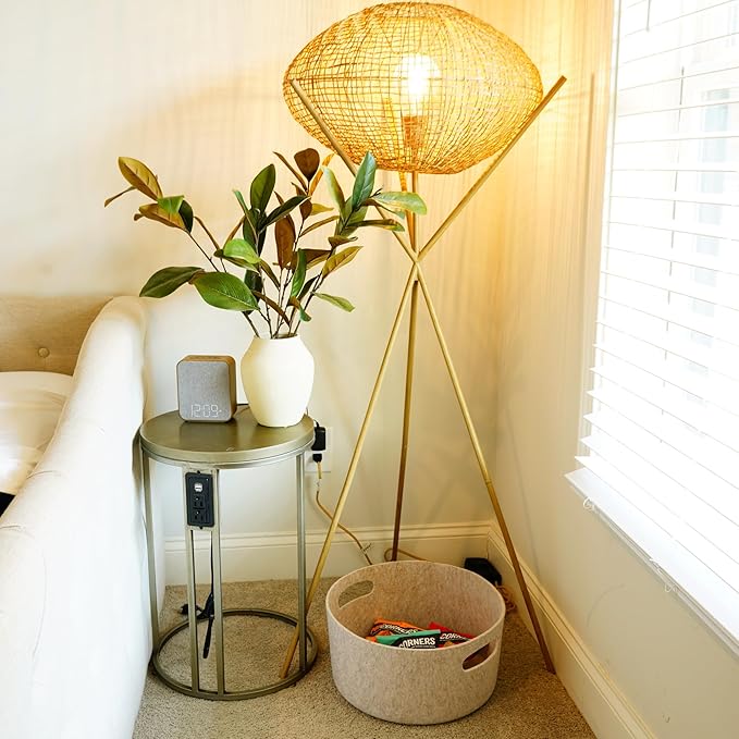 Welaxy Storage basket organizer bins bucket shelf baskets for magazine books kids toys pet toy junk organize (Oatmeal)