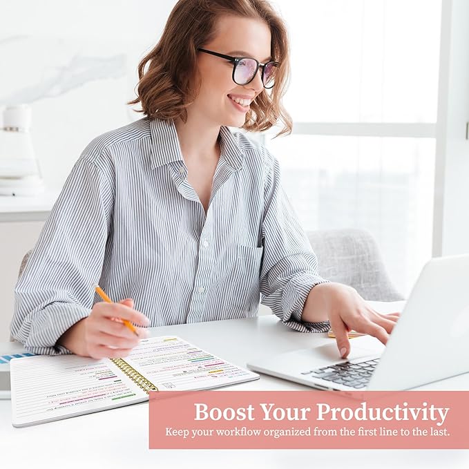 Taja Aesthetic Set of 3 Spiral Notebook for Work, A5 Cute Pretty Lined Journal for Women & Writing, College Ruled Journaling Notebooks, Perfect for School & Office Supplies - Wild Garden