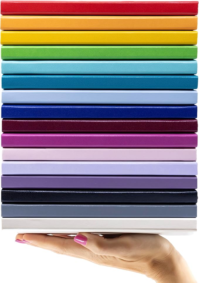 PAPERAGE Lined Journal Notebook, 10 Pack, (Blush), 160 Pages, Medium 5.6 in x 8 in - 100 GSM Thick Paper – Hardcover Journaling Notebook for Work, School & Note Taking