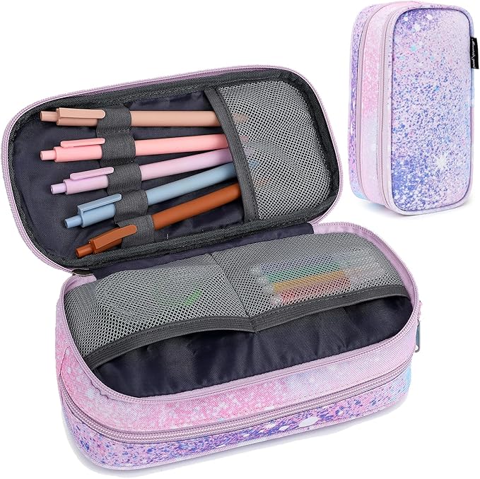 Pencil Cases for kids, Large Capacity Pencil Pouch, Office College School Marker Organizer Case pen for Men Women Adult Teens