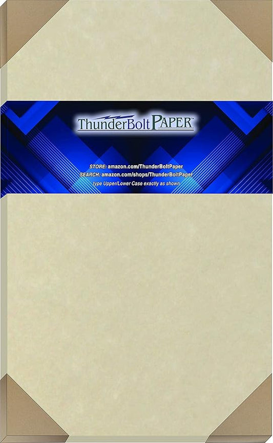 150 Natural Parchment 65lb Cover Paper Sheets 4.5" X 6.5" (4.5X6.5 Inches) Invitation 1/2" Smaller Than 5X7 Size Cardstock Weight - Printable Old Parchment Semblance