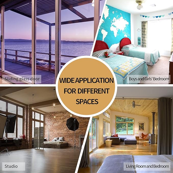 BONZER Room Divider Curtain Total Privacy Wall Grommet Thermal Insulated Wide Blackout Curtains for Bedroom Living Room, 84L x 70W Inch (7L x 5.8W ft), 1 Panel, Dark Grey