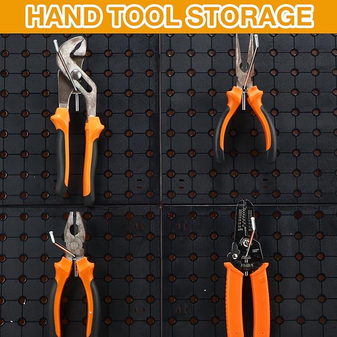 Funrous 100 Pack Peg Board Hooks Stainless Steel Pegboard Hooks Shelving Display Hanging Peg Board Holders for 1/8 and 1/4 Garage Storage Tools Organizer(10 inch)